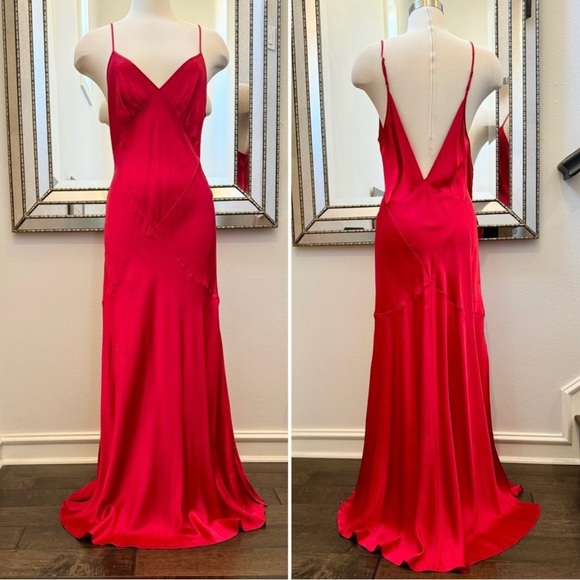 Y2K Victoria's Secret Silk Cherry Red Carpet
Bias Cut Maxi Gown Slip Dress L - Picture 6 of 11